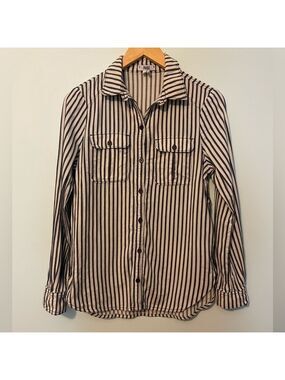 Paige Striped Button Up Shirt Size Small